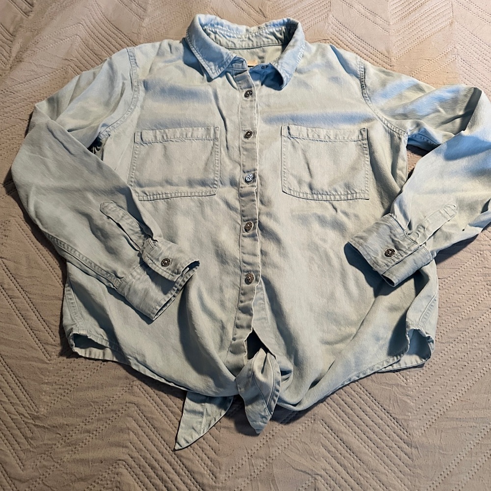 7 for all of Mankind Denim Button-Up Shirt